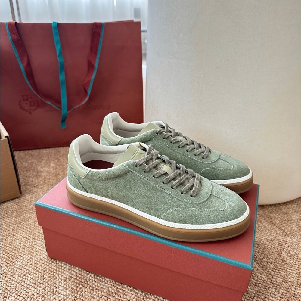 Loro Piana green women's training shoes, size 38